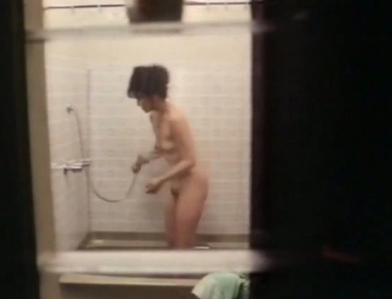 All Natural Vintage Dark Haired Lady Takes Shower And Poses All Naked