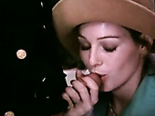 Wondrous lady in hat Annette Haven sucks delicious dick at the party