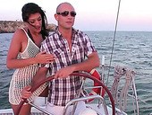 Lecherous chick Natalia Zeta is having sex fun on the yacht