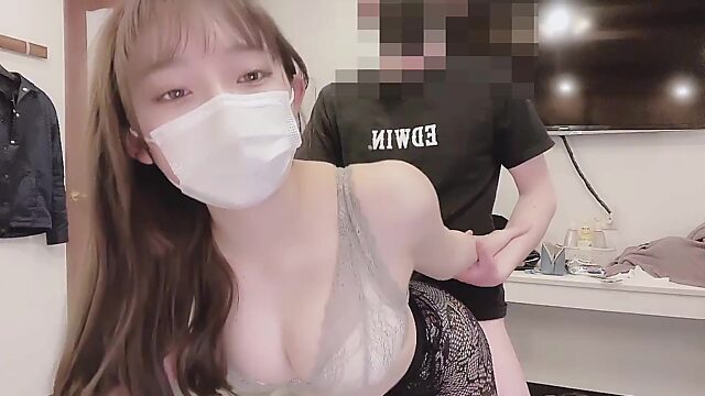 Masked Japanese girl turned 18 and now she's ready to have sex on webcam