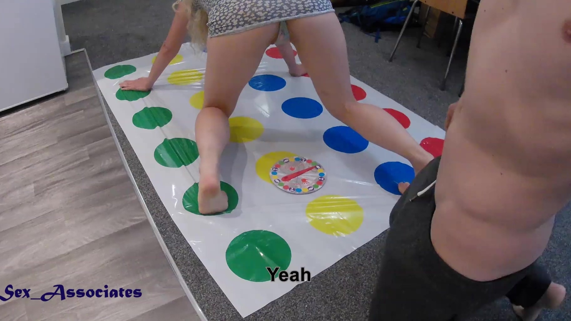 PAWG teen found the best way to play twister with her husbands friend