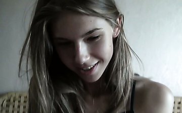 Cutie with sweet tits enjoys providing a dick with a handjob